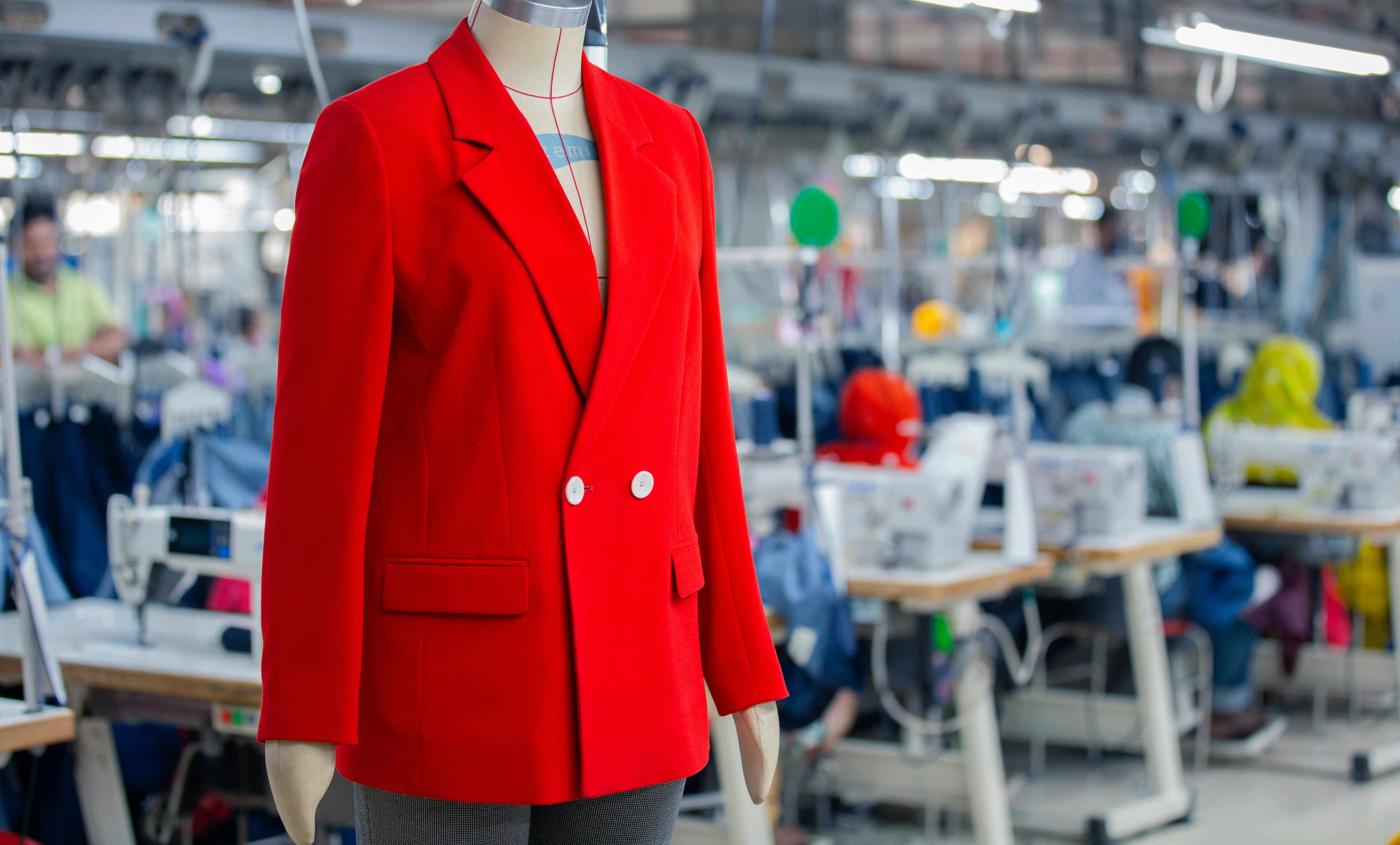 Apparel factory production floor